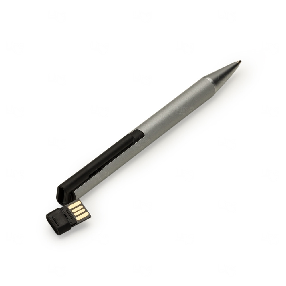 Caneta Personalizada Metal com Pen Drive - 8GB 