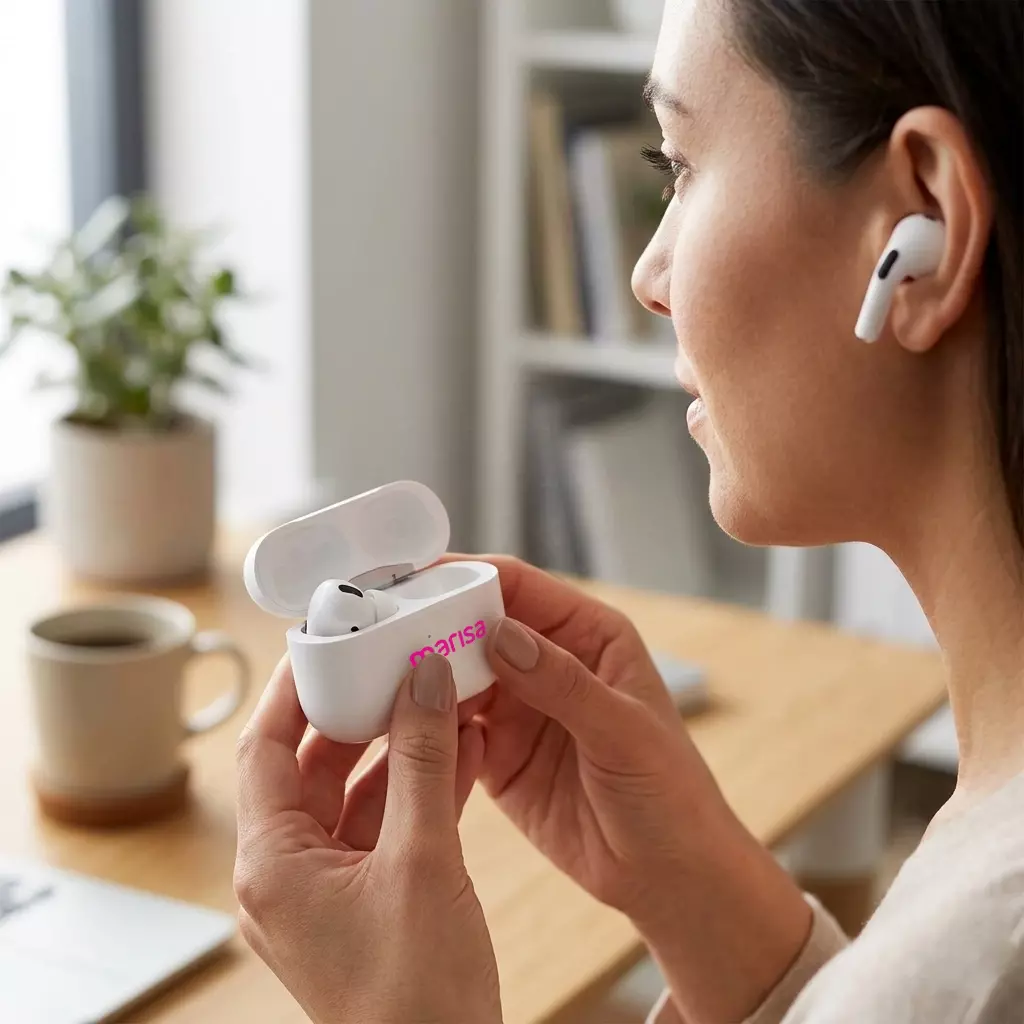 Fone de Ouvido Bluetooth com Case Magnético e Cordão 