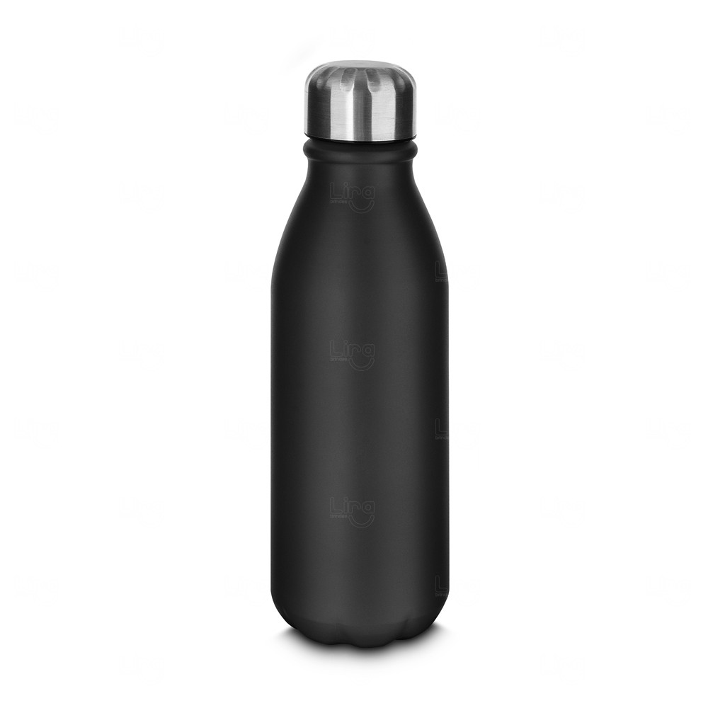 Garrafa Personalizada de Alumínio - 600ml Preto