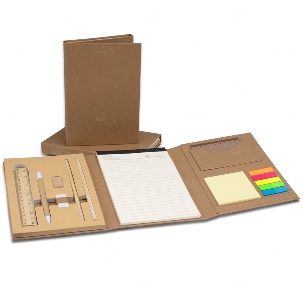 Kit Ecológico para Anotações Personalizado - 21 x 15,2 cm 