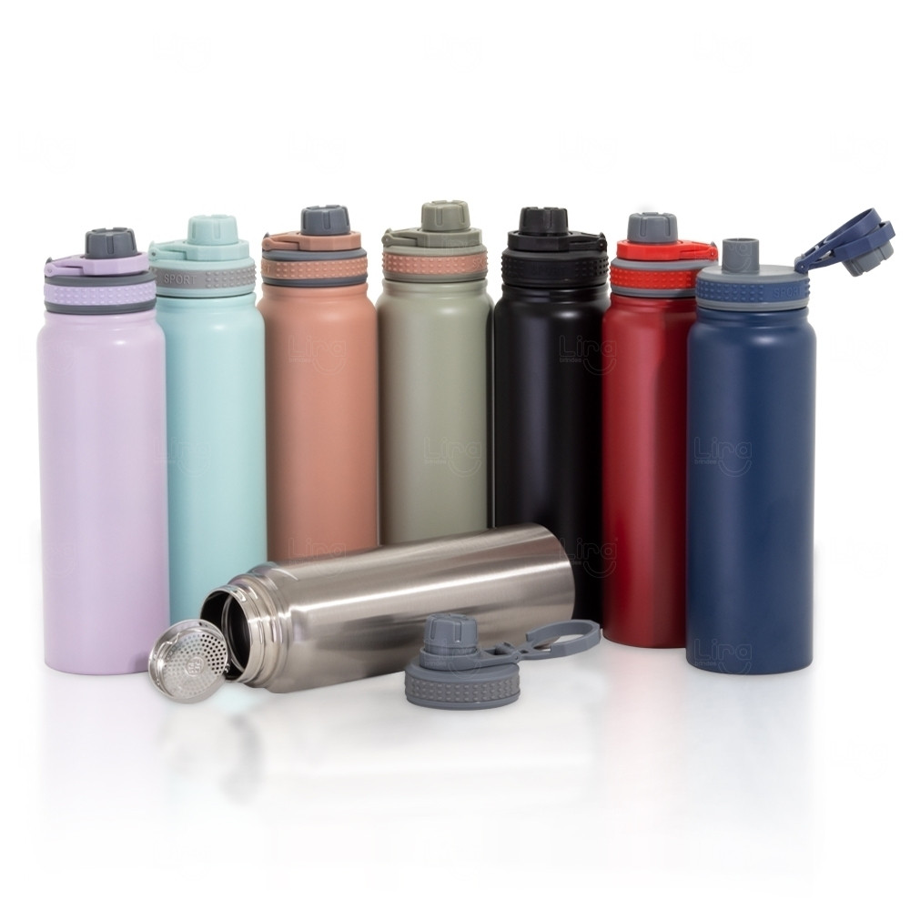 Garrafa Térmica Inox 850ml com Infusor Personalizada 