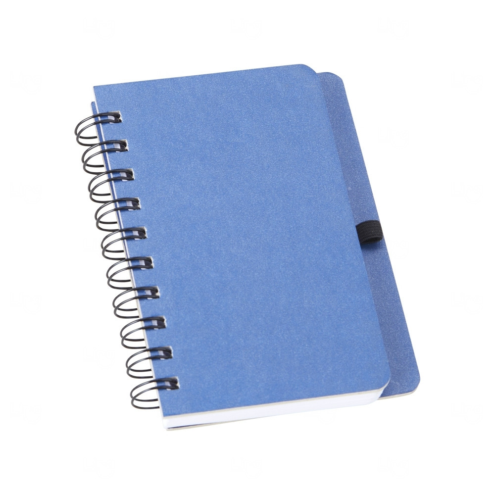 Caderneta em Kraft com Porta Caneta - 14 x 10,5 cm Azul