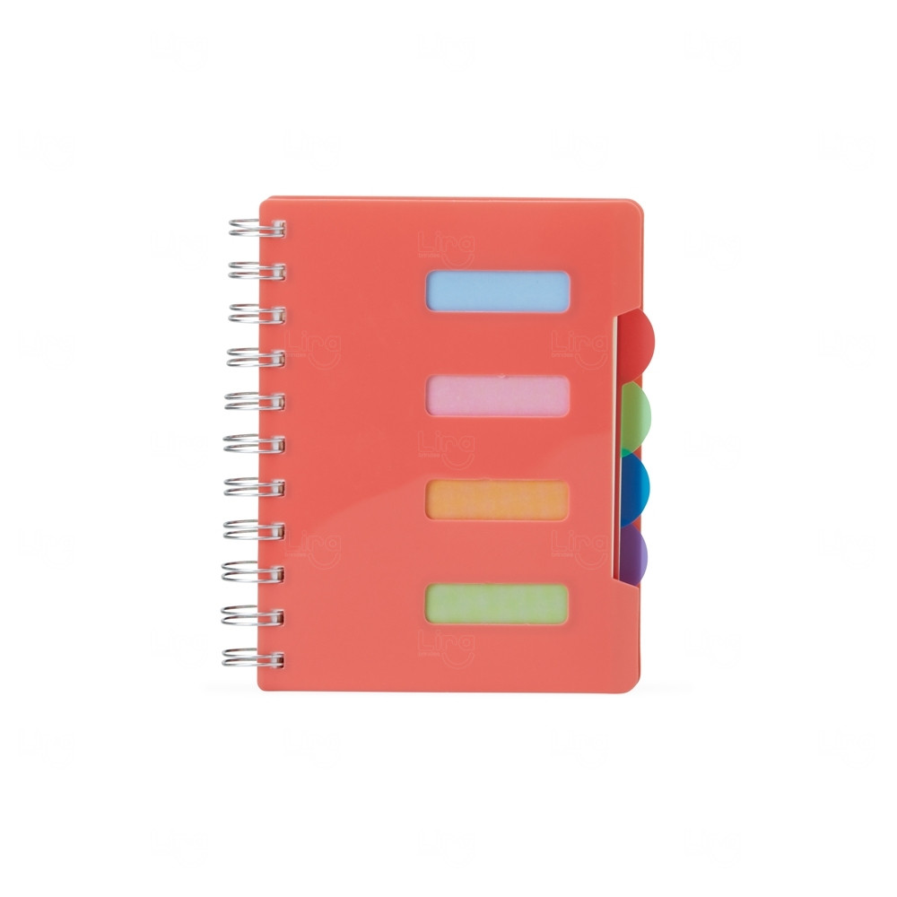 Caderno Personalizado Pequeno com Divisórias - 14,5 x 12,3 cm Rosa