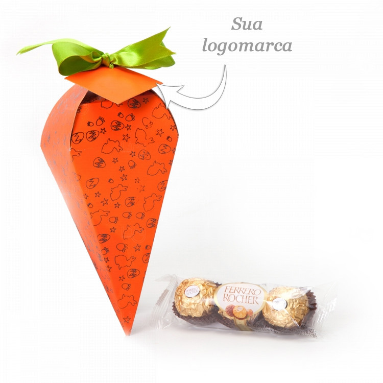 Kit Pascoa 3 Personalizado Laranja
