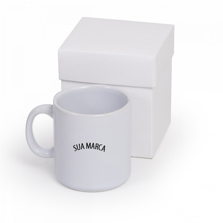 Kit Caneca e Caixa Personalizado Branco