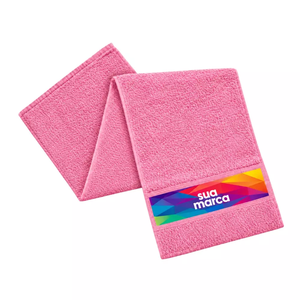 Toalha Fitness 100% Algodão Personalizada Rosa