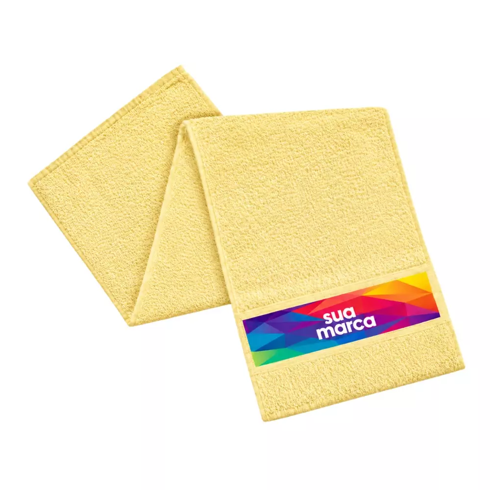 Toalha Fitness 100% Algodão Personalizada Creme
