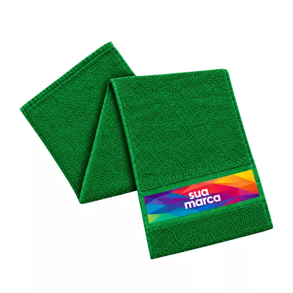 Toalha Fitness 100% Algodão Personalizada Verde