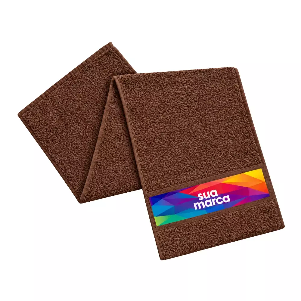 Toalha Fitness 100% Algodão Personalizada Marrom