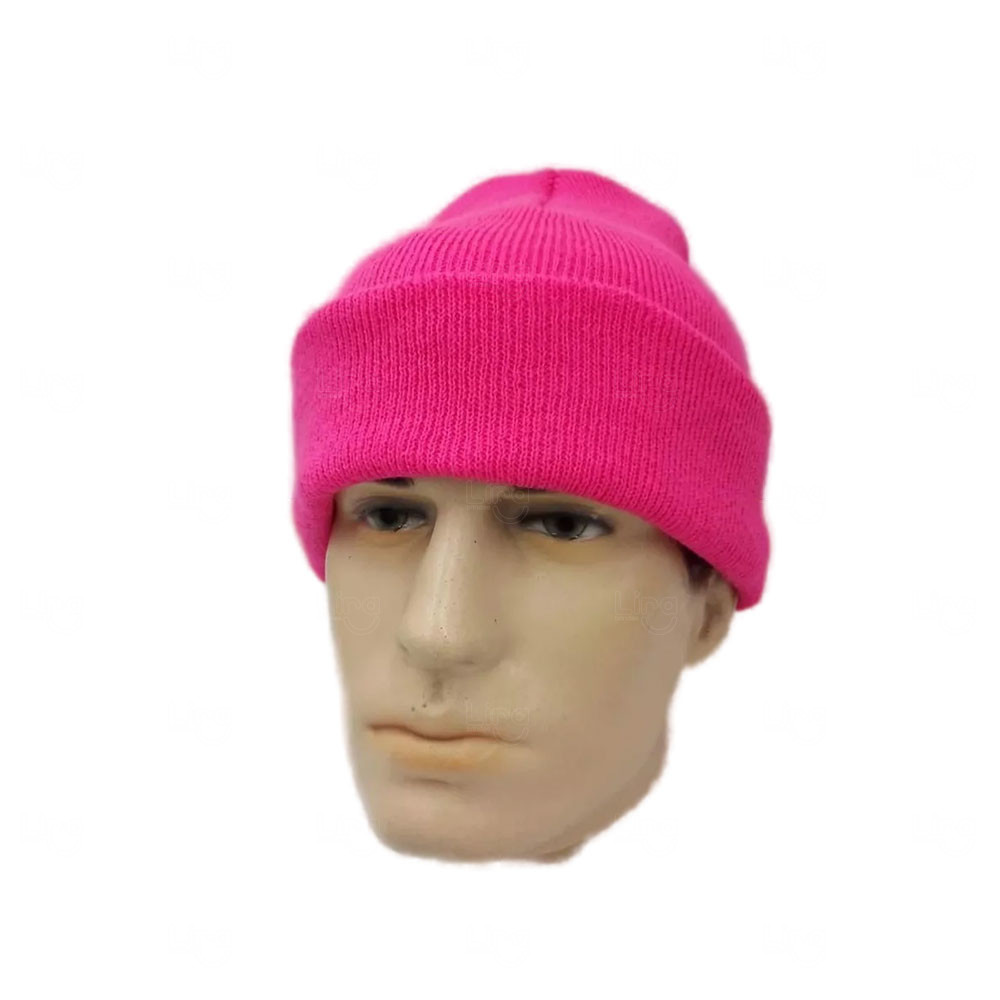 Touca de Lã Lisa Personalizada Rosa Pink