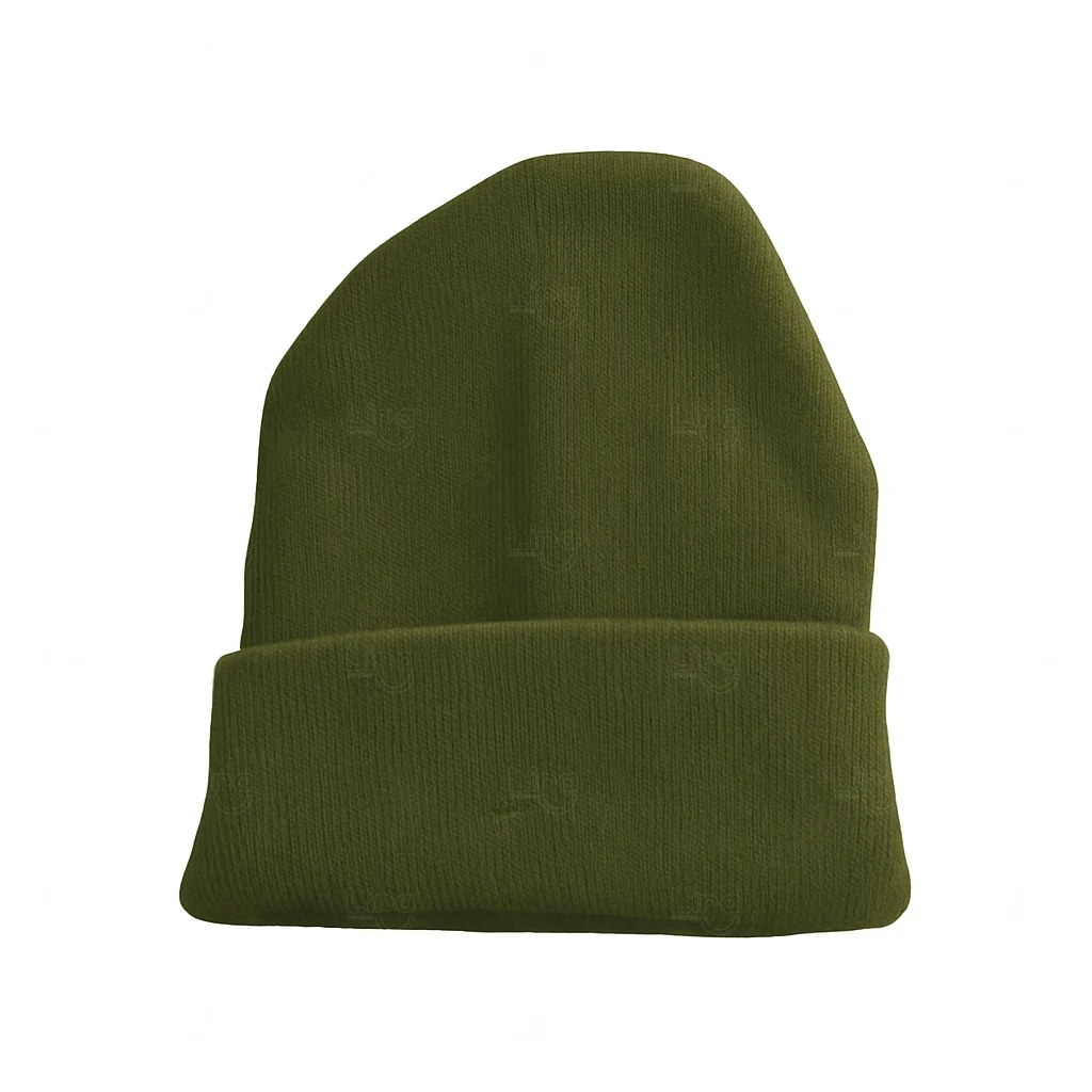 Gorro em Lã Personalizado Verde Musgo
