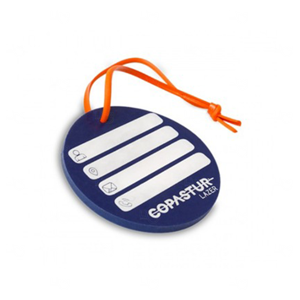 Tag de Mala Emborrachada Personalizada -  5x5 cm 