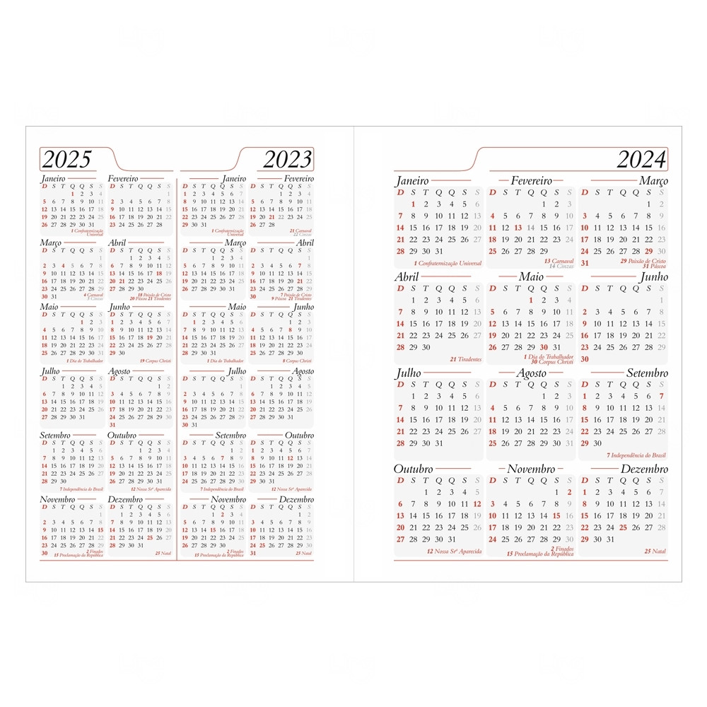 Agenda Personalizada Diária 2024 - 20 x 14,8 cm 