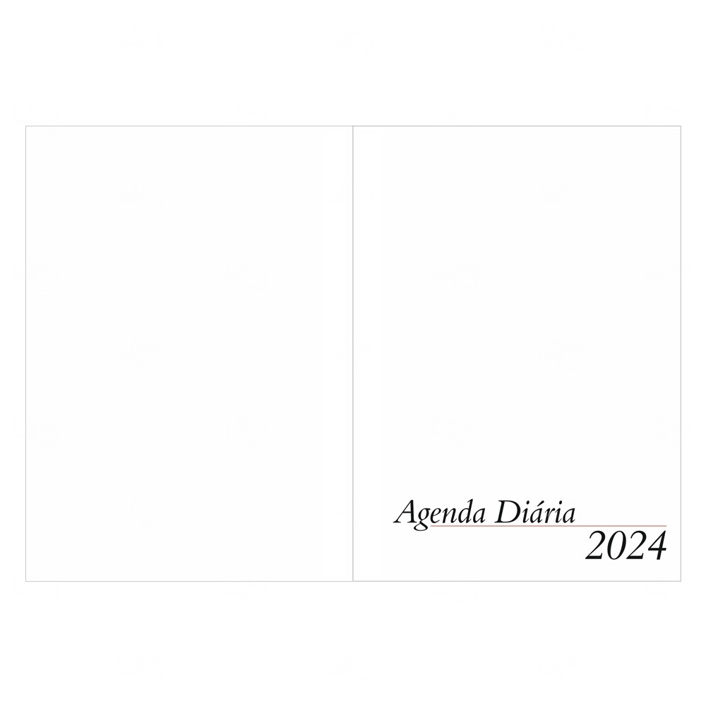 Agenda Personalizada Diária 2024 - 20 x 14,8 cm 