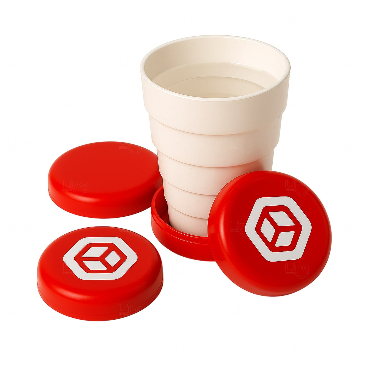 Copo Retrátil 150ml com Tampa Personalizado 