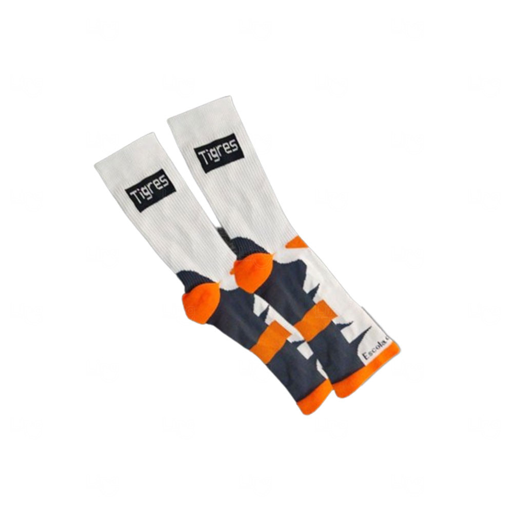 Meias Personalizadas Branco E Laranja