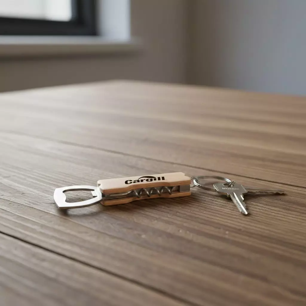 Chaveiro Personalizado 3 em 1: Abridor, Saca-rolhas e Faca 