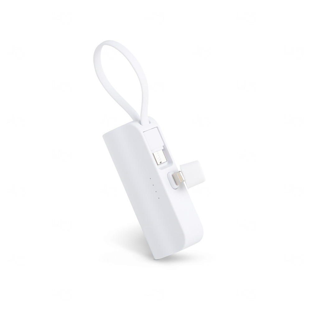 Power Bank 5000mAh Lightning e Tipo-C Personalizado 