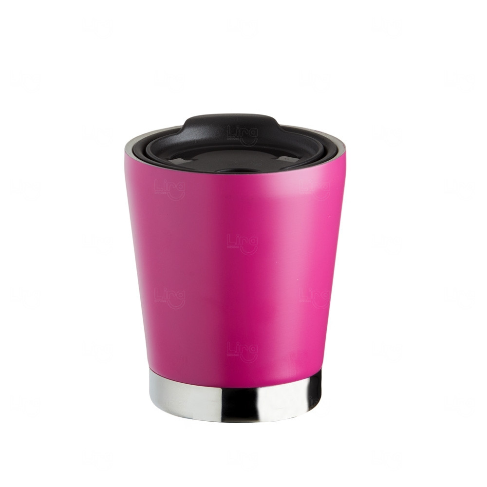Copo Térmico Inox 300ml com Tampa Personalizado 