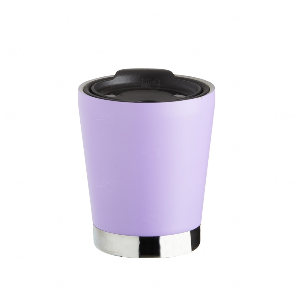 Copo Térmico Inox 300ml com Tampa Personalizado 