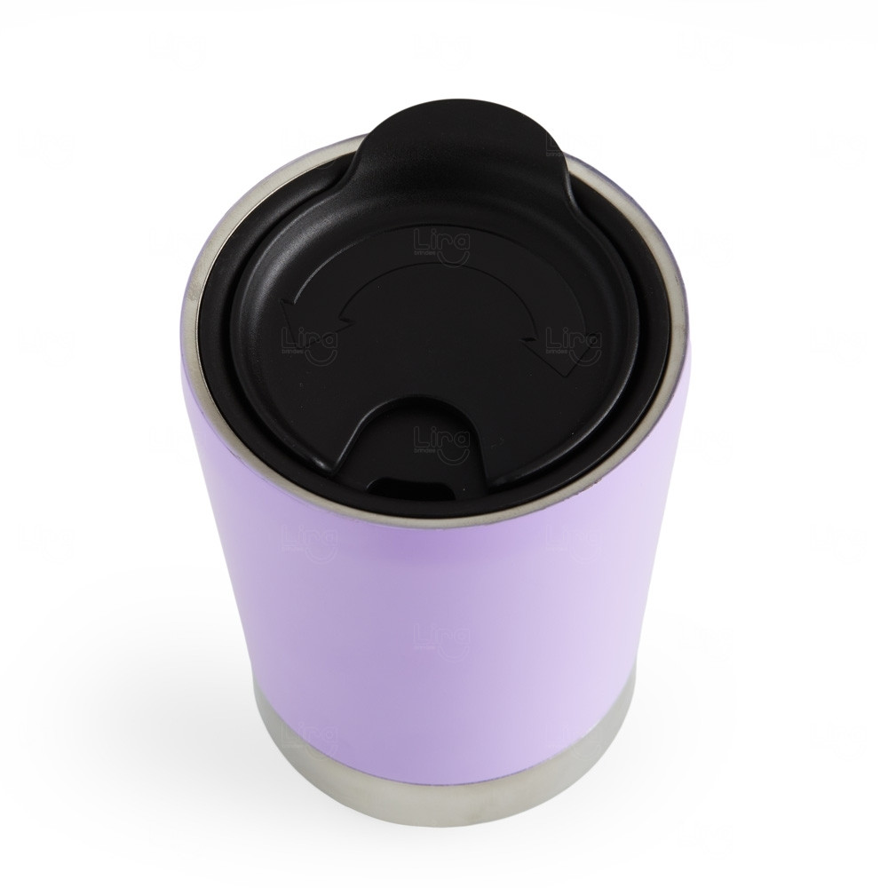 Copo Térmico Inox 300ml com Tampa Personalizado 