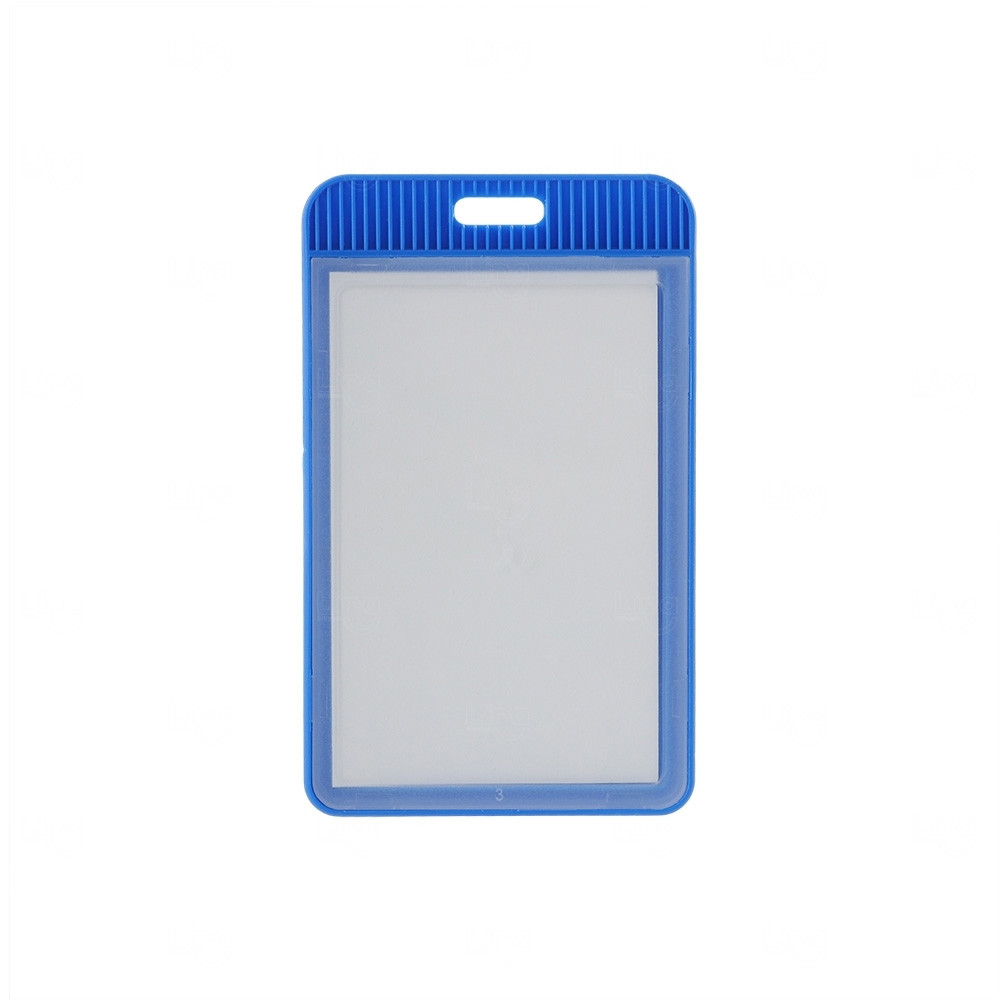 Porta Crachá Personalizado Plástico Azul