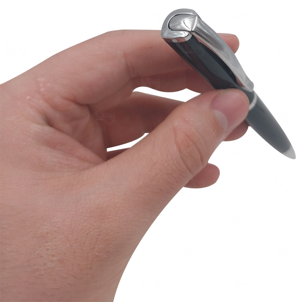 Caneta Metalica com acionamento giratório Personalizada 