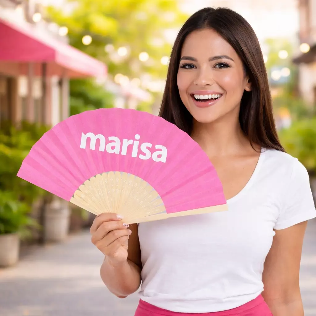 Leque Ecológico Personalizado Bambu 