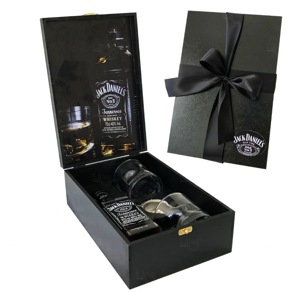 Kit Whisky Jack Daniel’s Old N7 com Copos e Dosador Personalizado 
