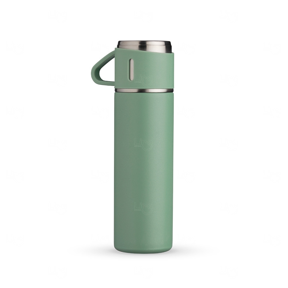 Kit Garrafa Térmica Personalizado com Xícaras - 450ml 