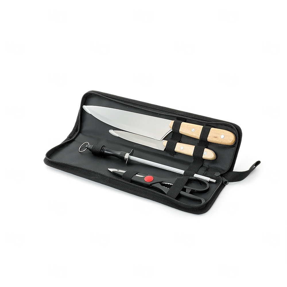 Kit Churrasco Personalizado 4 Peças com Estojo 