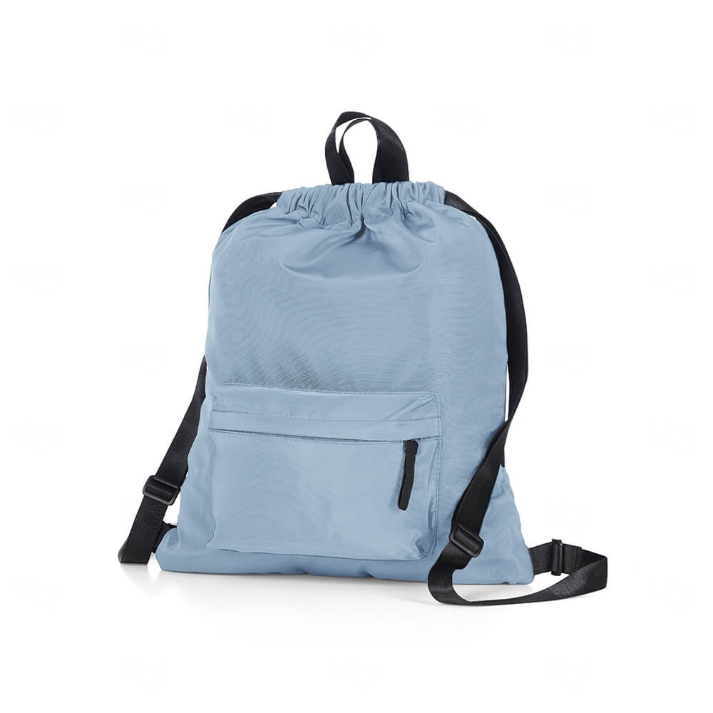 Sacochila com Bolso e Zíper Personalizada - 44 x 37 cm 