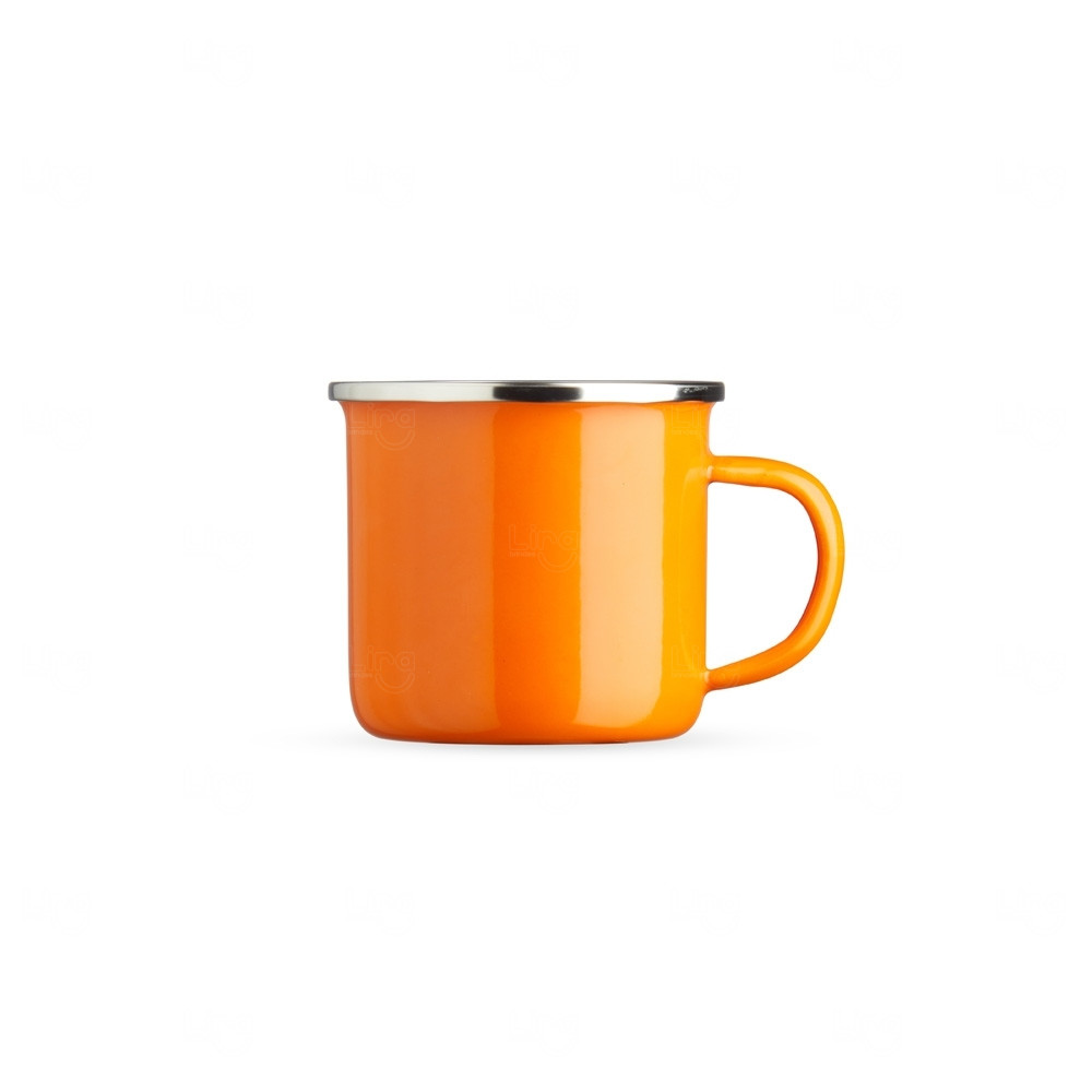 Caneca Inox Personalizada - 370ml Laranja