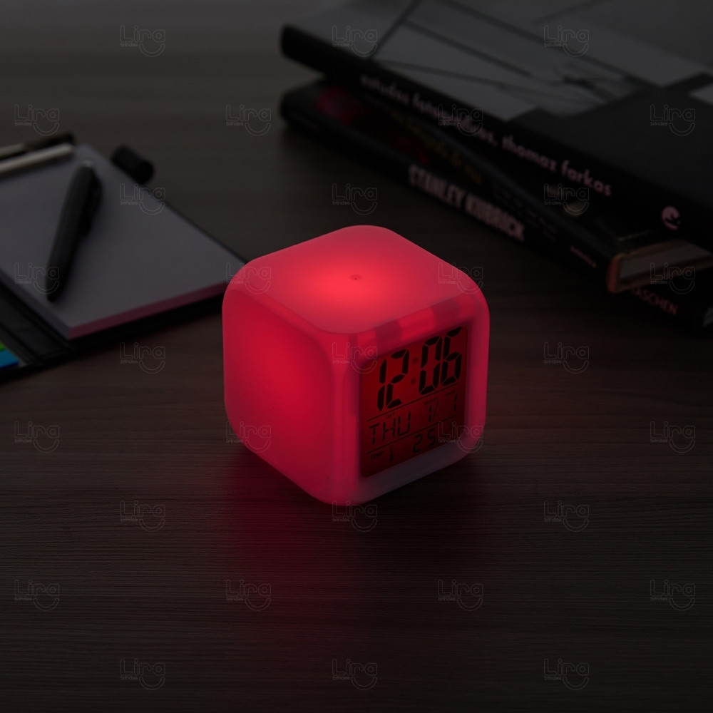 Relógio Digital LED com Despertador Personalizado 