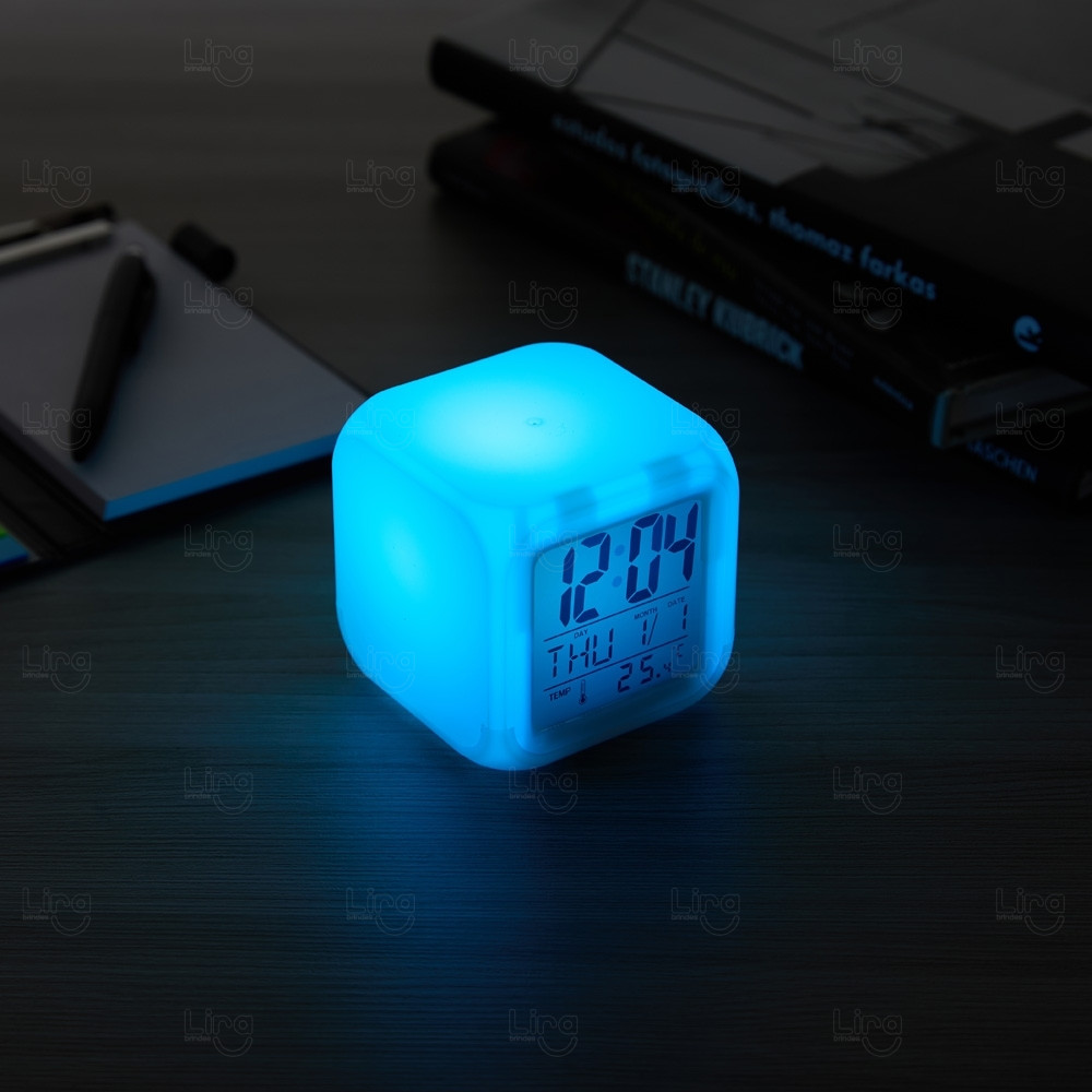 Relógio Digital LED com Despertador Personalizado 