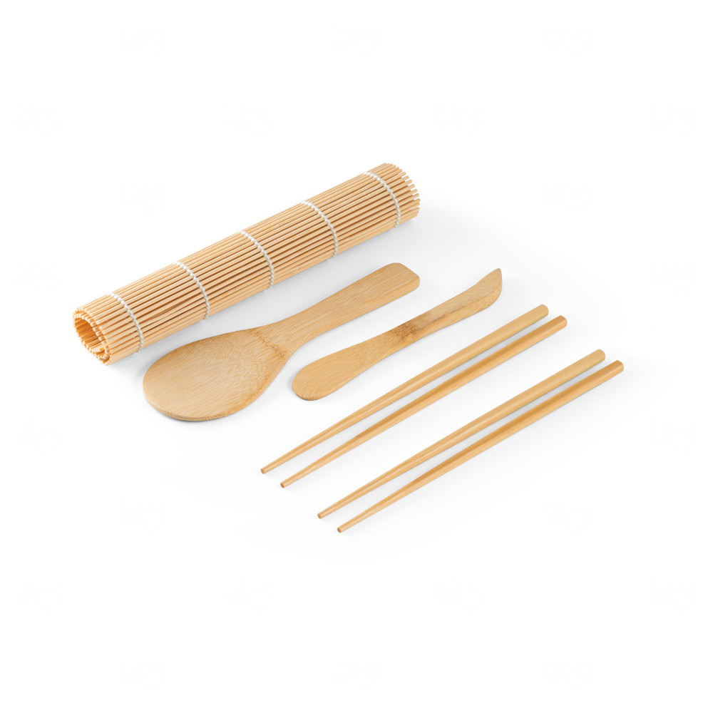 Kit para Sushi em Bambu Personalizado 
