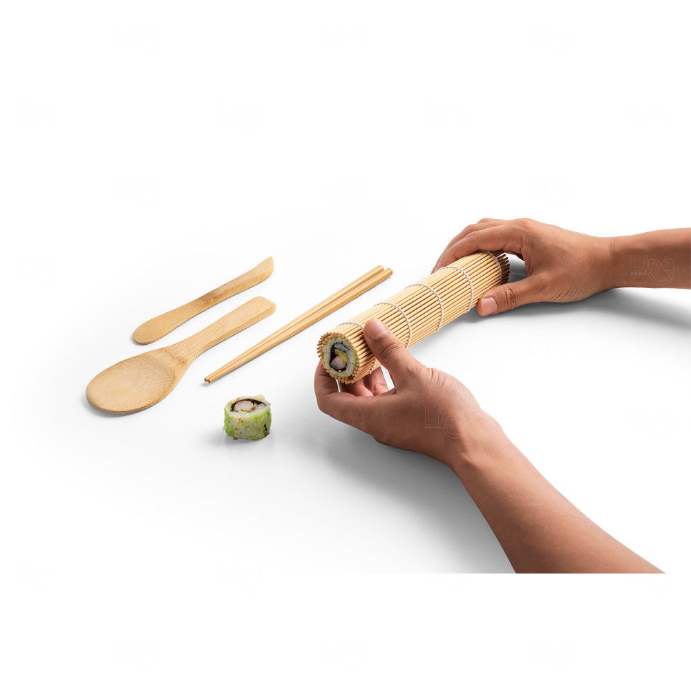 Kit para Sushi em Bambu Personalizado 