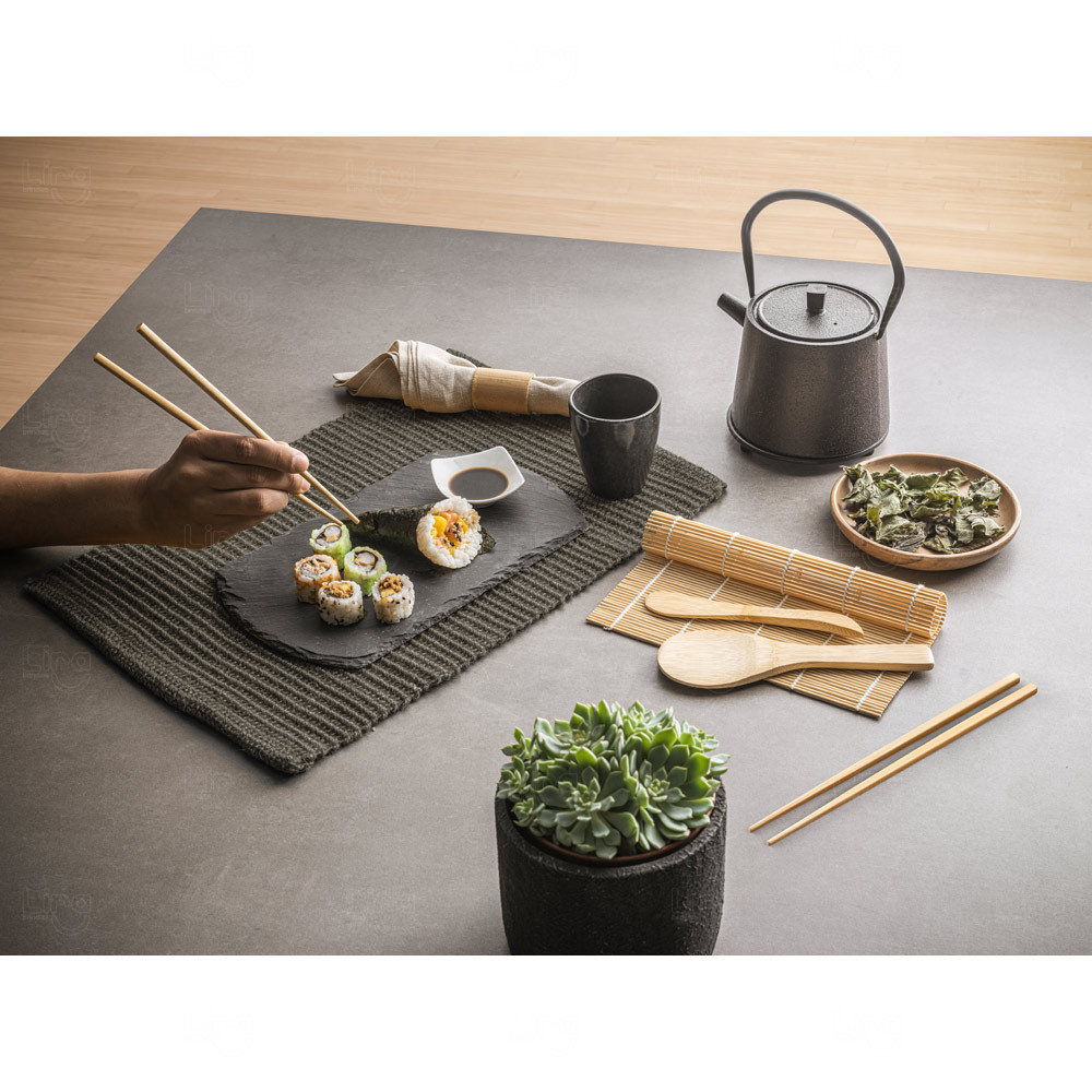 Kit para Sushi em Bambu Personalizado 