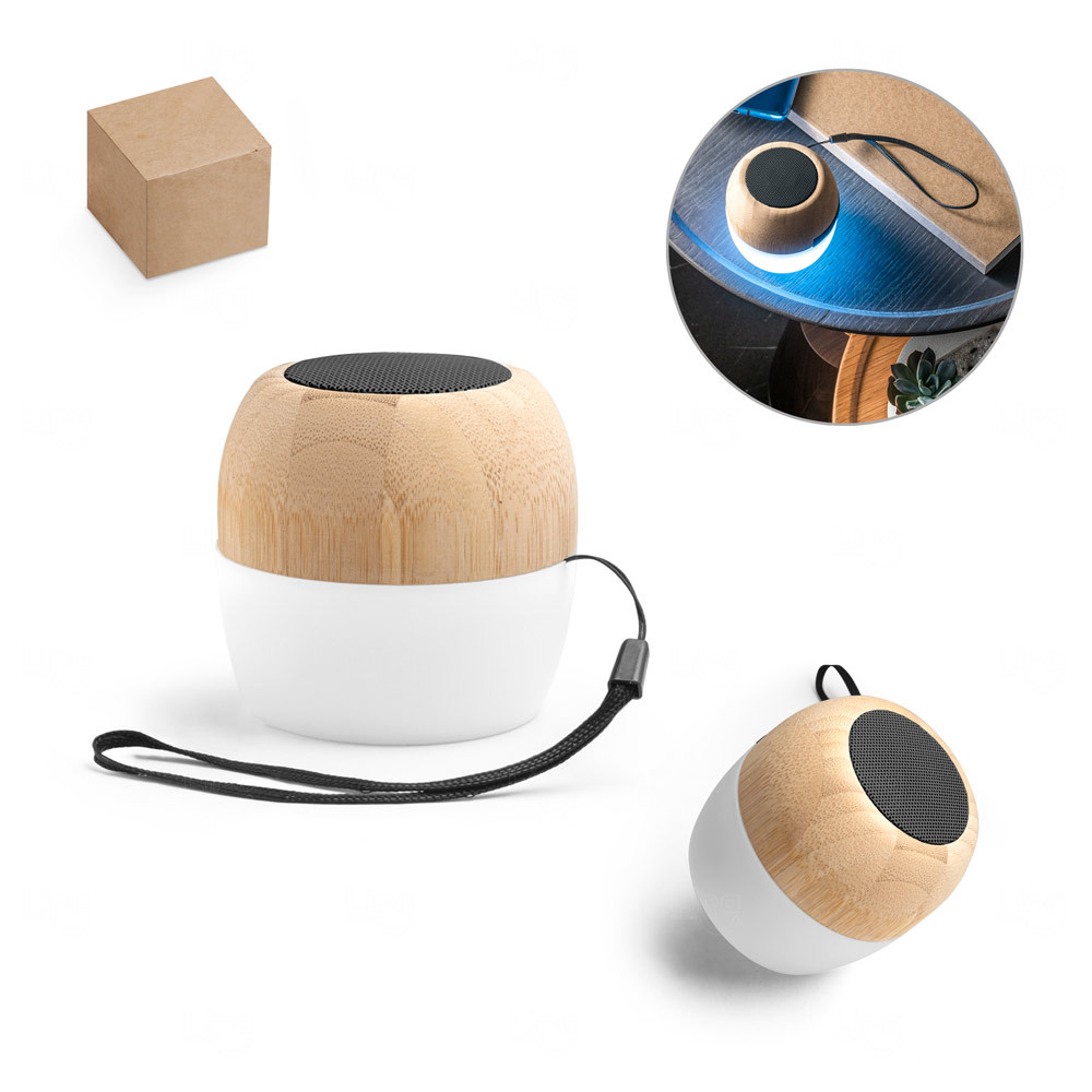 Caixa de Som Personalizada Portátil com Microfone 