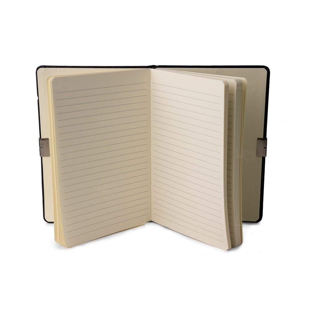 Caderneta em Couro Sintético Personalizado - 21 x 14,7 cm 