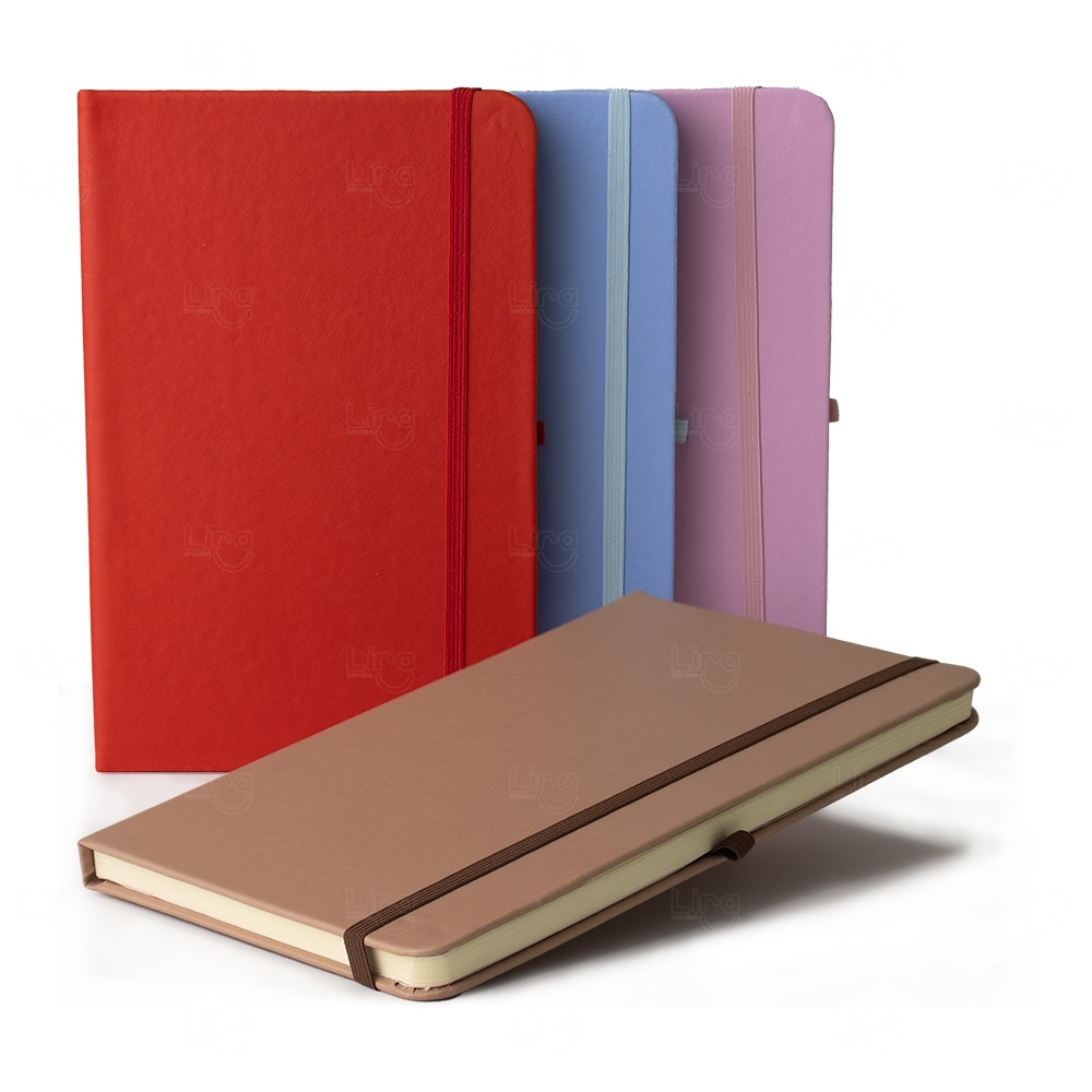 Moleskine em Couro Sintético Personalizado - 21,1 x 13,9 cm 