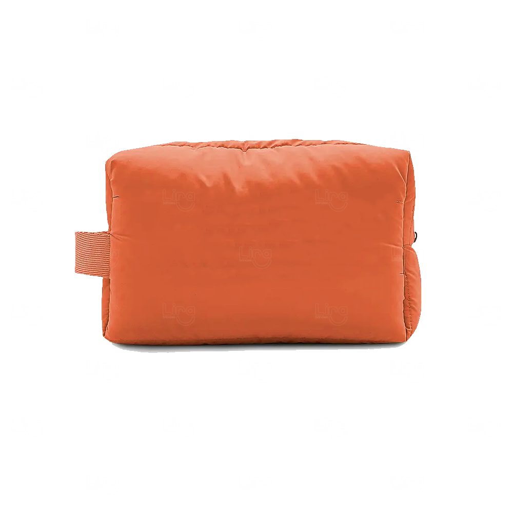 Necessaire Puffer Personalizada Laranja