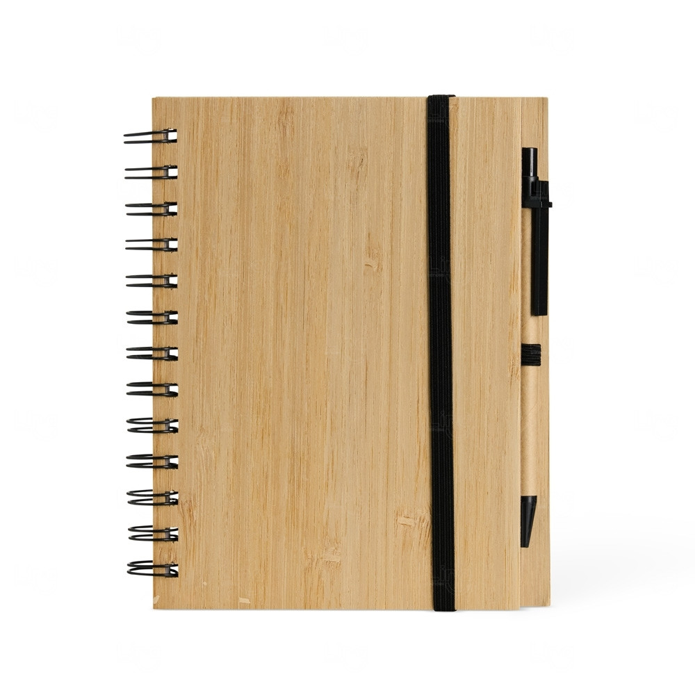 Caderno Ecológico com Caneta Personalizado - 18 x 14,7 cm 
