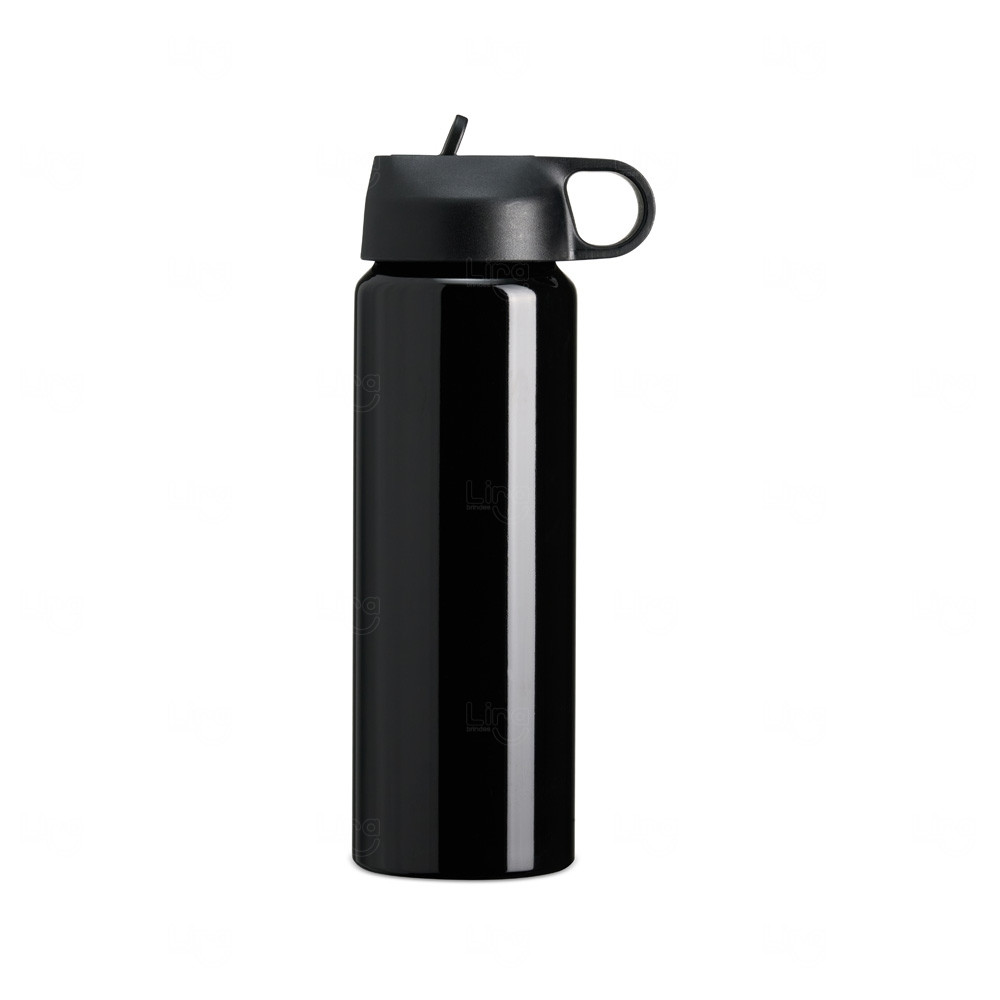 Squeeze Alumínio Personalizada - 800ml Preto