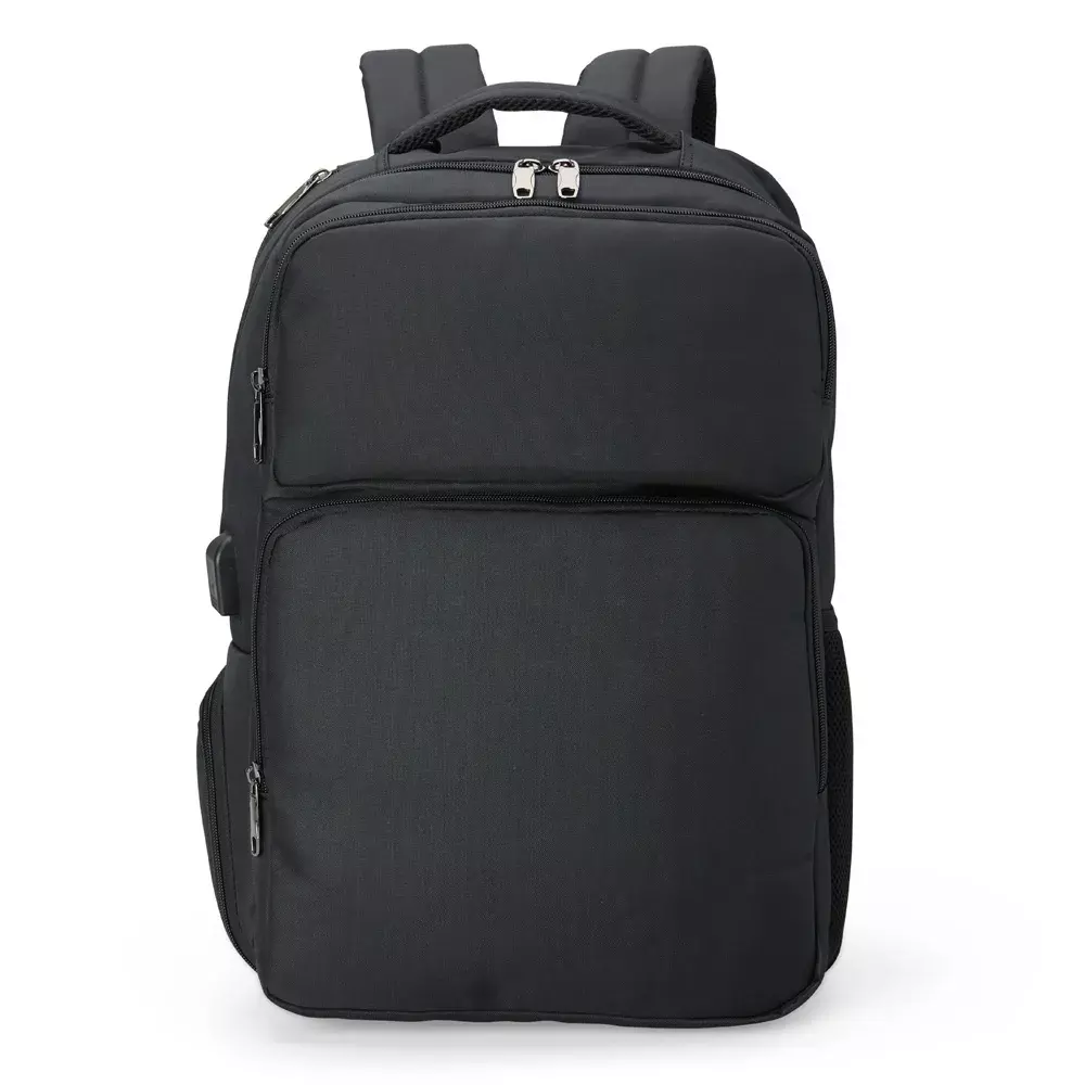 Mochila Nylon 29L com 6 Compartimentos Personalizada Preto