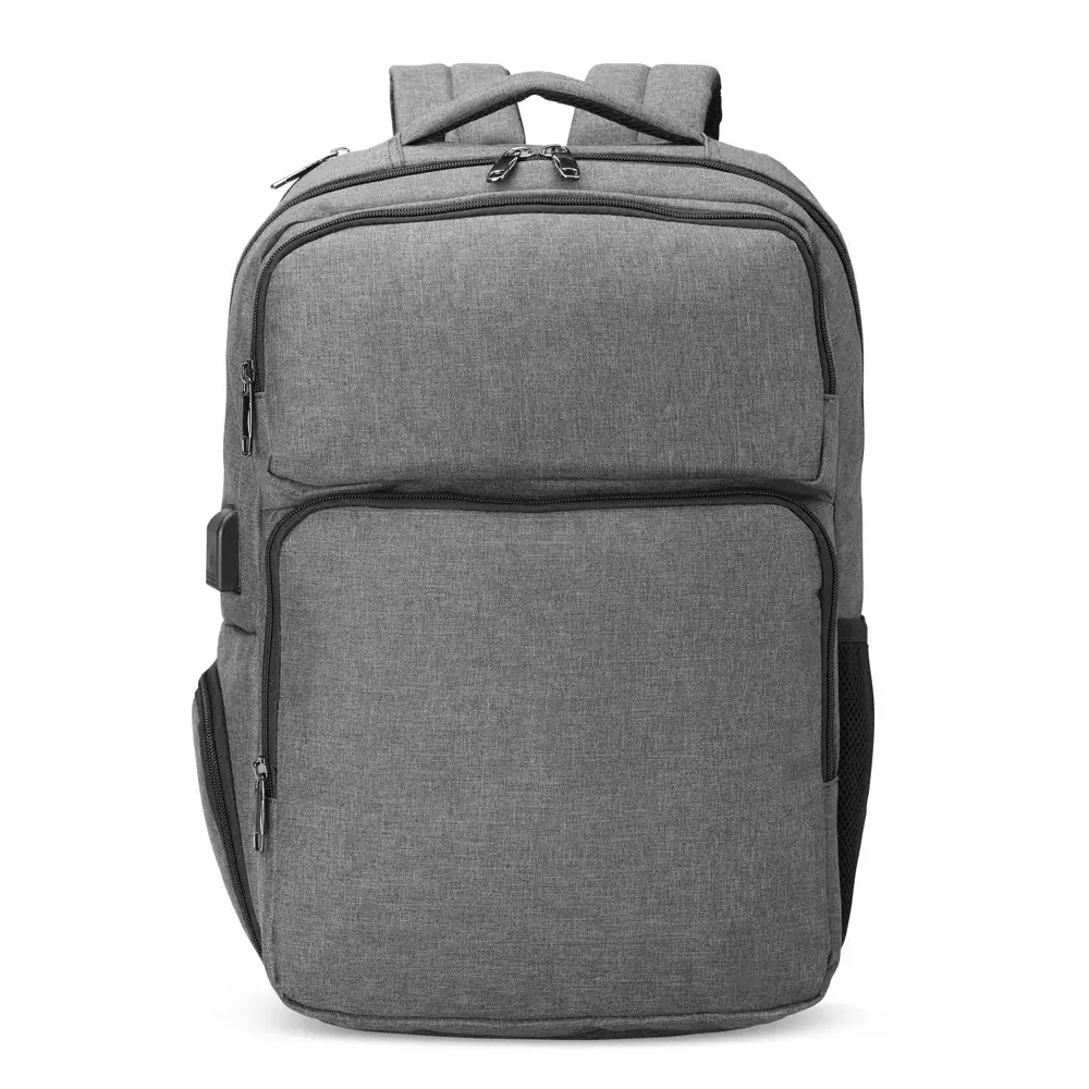 Mochila Nylon 29L com 6 Compartimentos Personalizada Cinza
