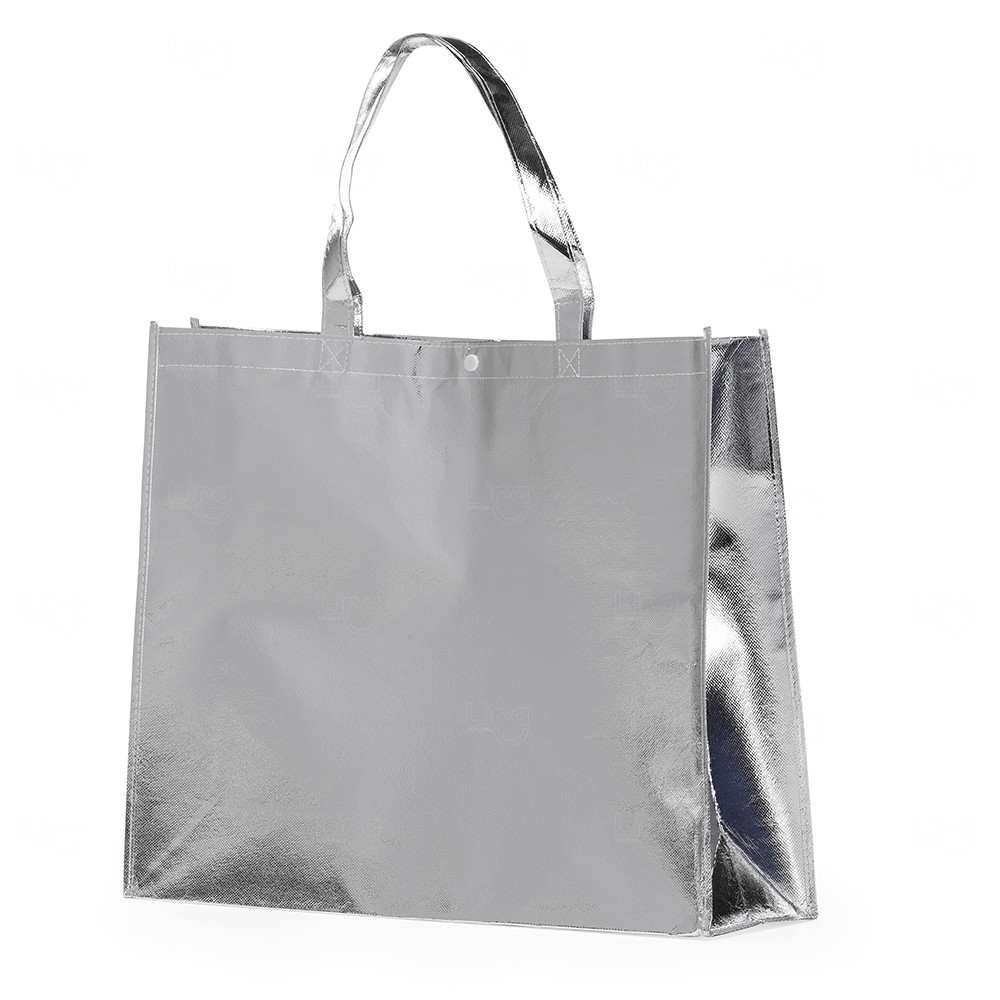 Sacola TNT Metalizada Personalizada - 40,5 x 50 cm 