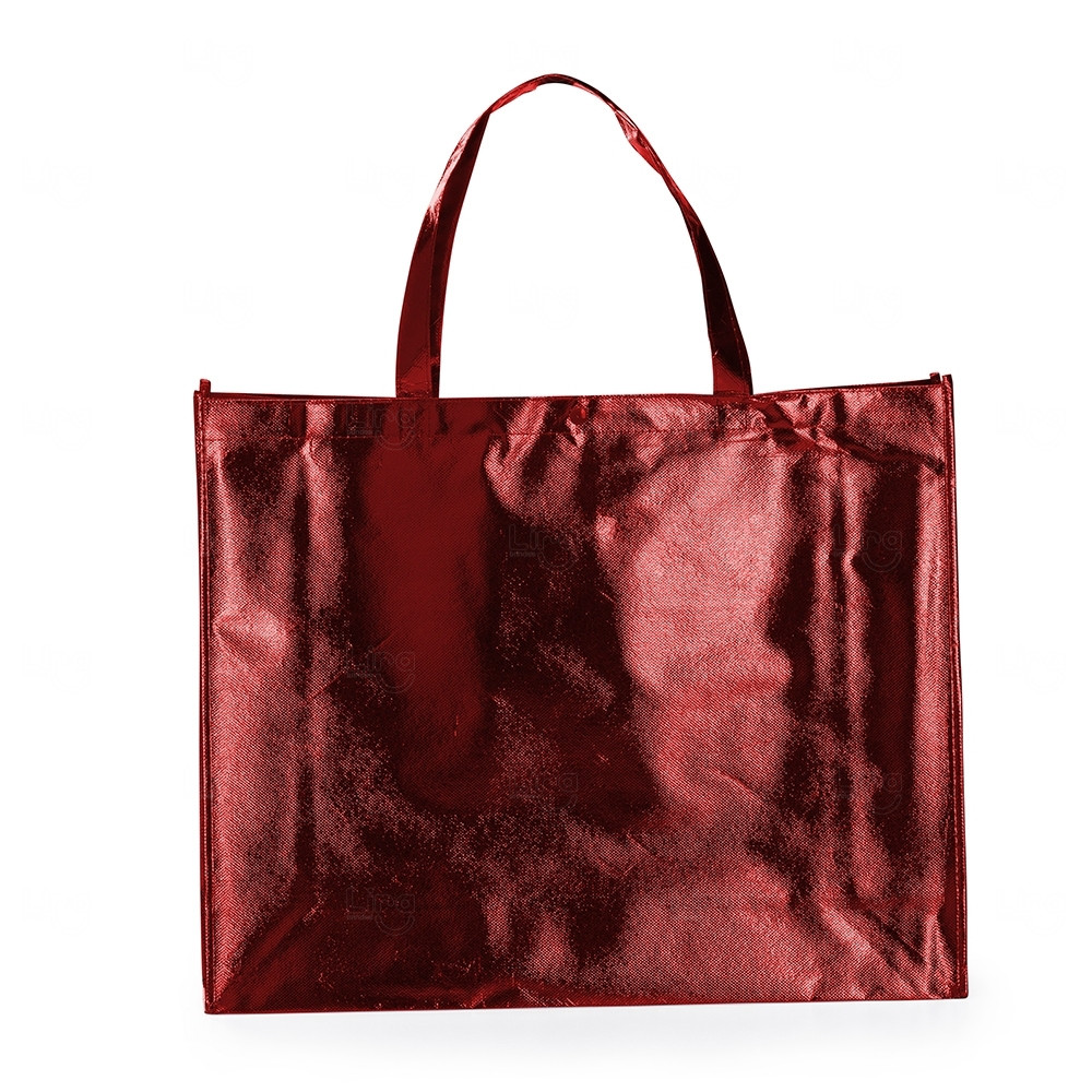 Sacola TNT Metalizada Personalizada - 40,5 x 50 cm 