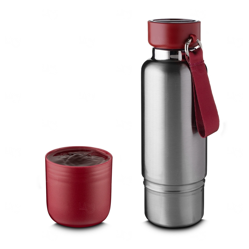 Garrafa Térmica Inox 500ml com Copo Personalizada 