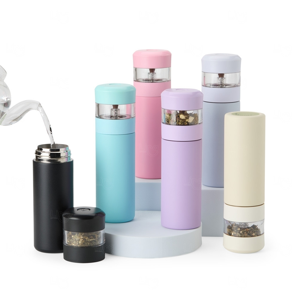 Garrafa Térmica com Infusor 350ml Personalizada 